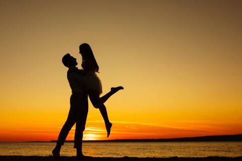 Happy couple with baby